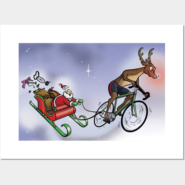 Rudolph's Midnight Ride Wall Art by Reading With Kids